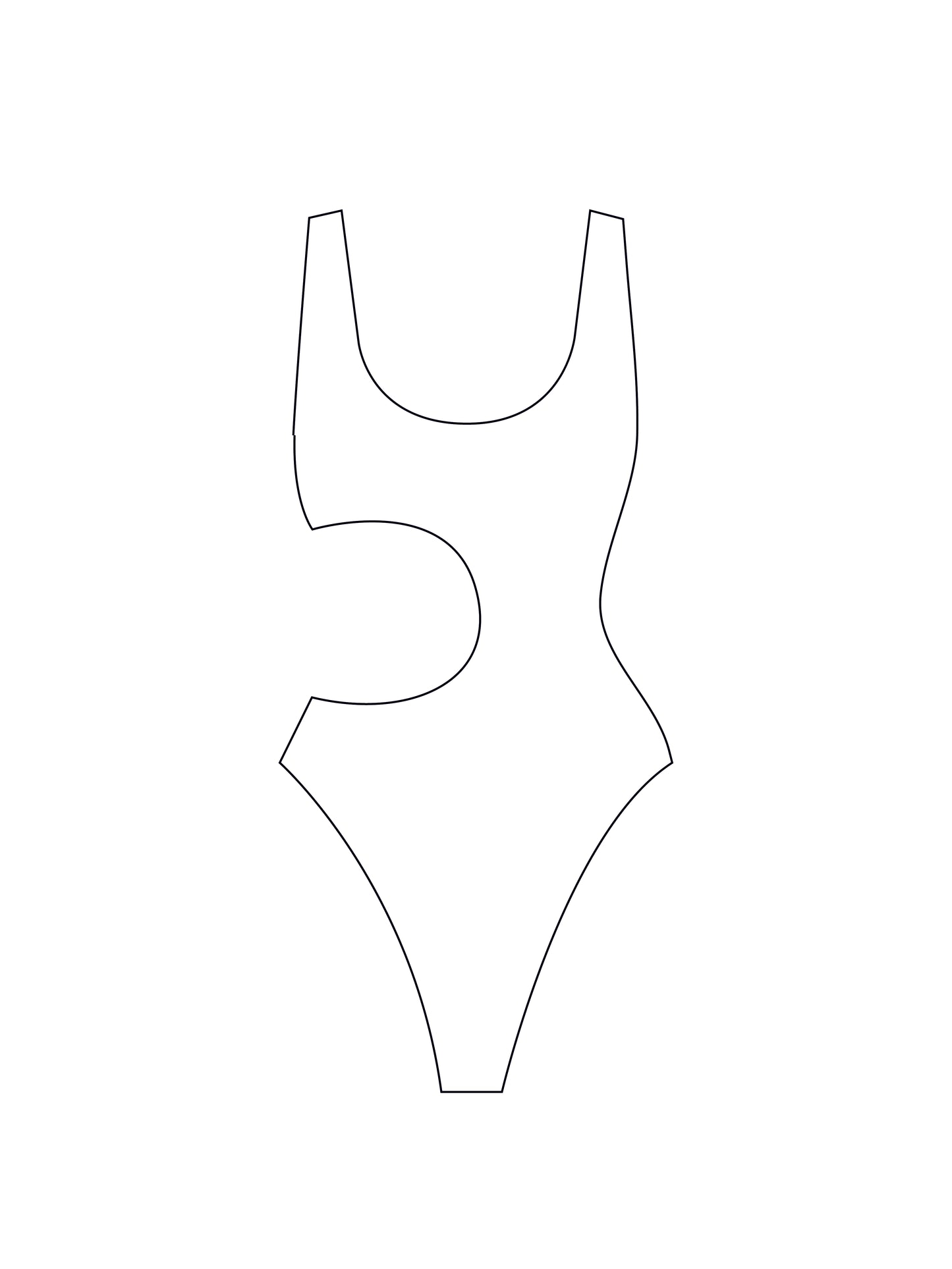 Custom cut out belly bodysuit/swimsuit