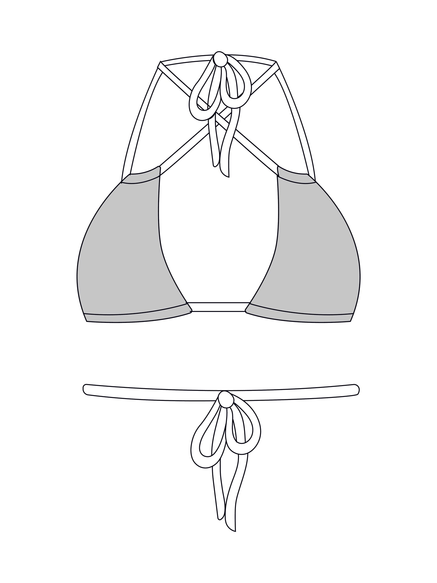 Custom multi-way square bralet