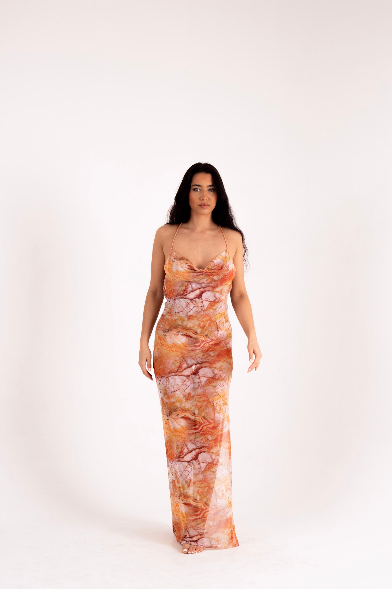 Sahara mesh maxi dress
