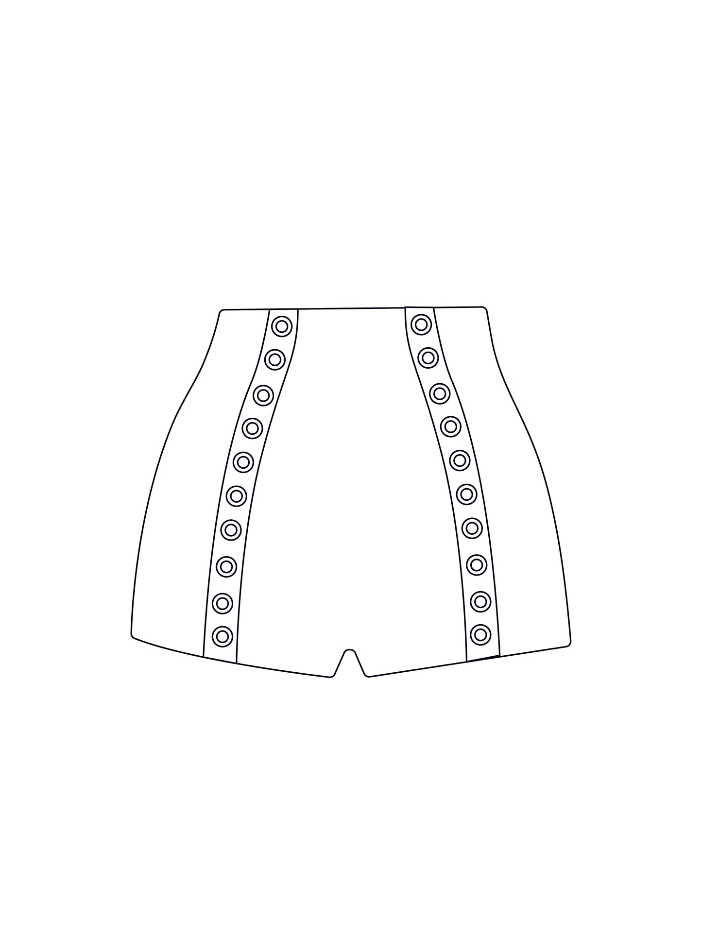 Custom eyelet trim short shorts