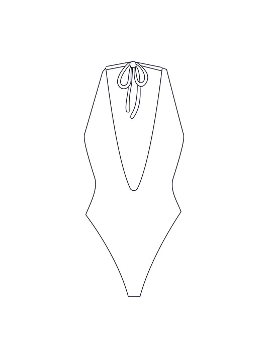 Custom plunge bodysuit/swimsuit