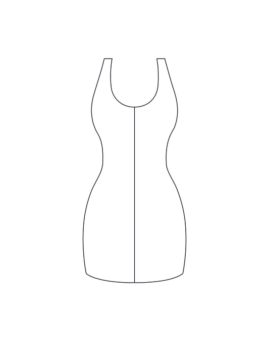 Custom half and half bodycon dress