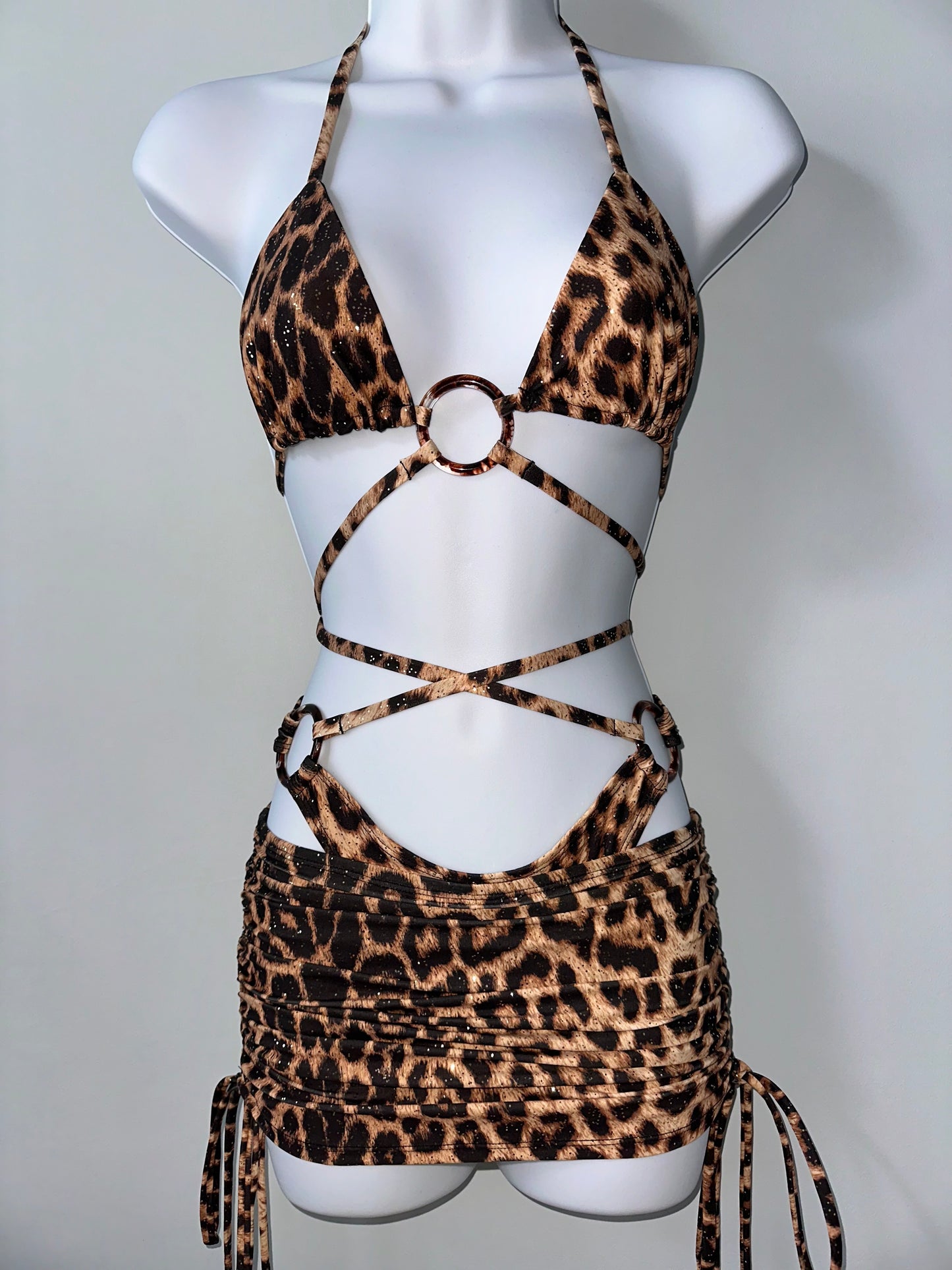 Leopard foil three piece set