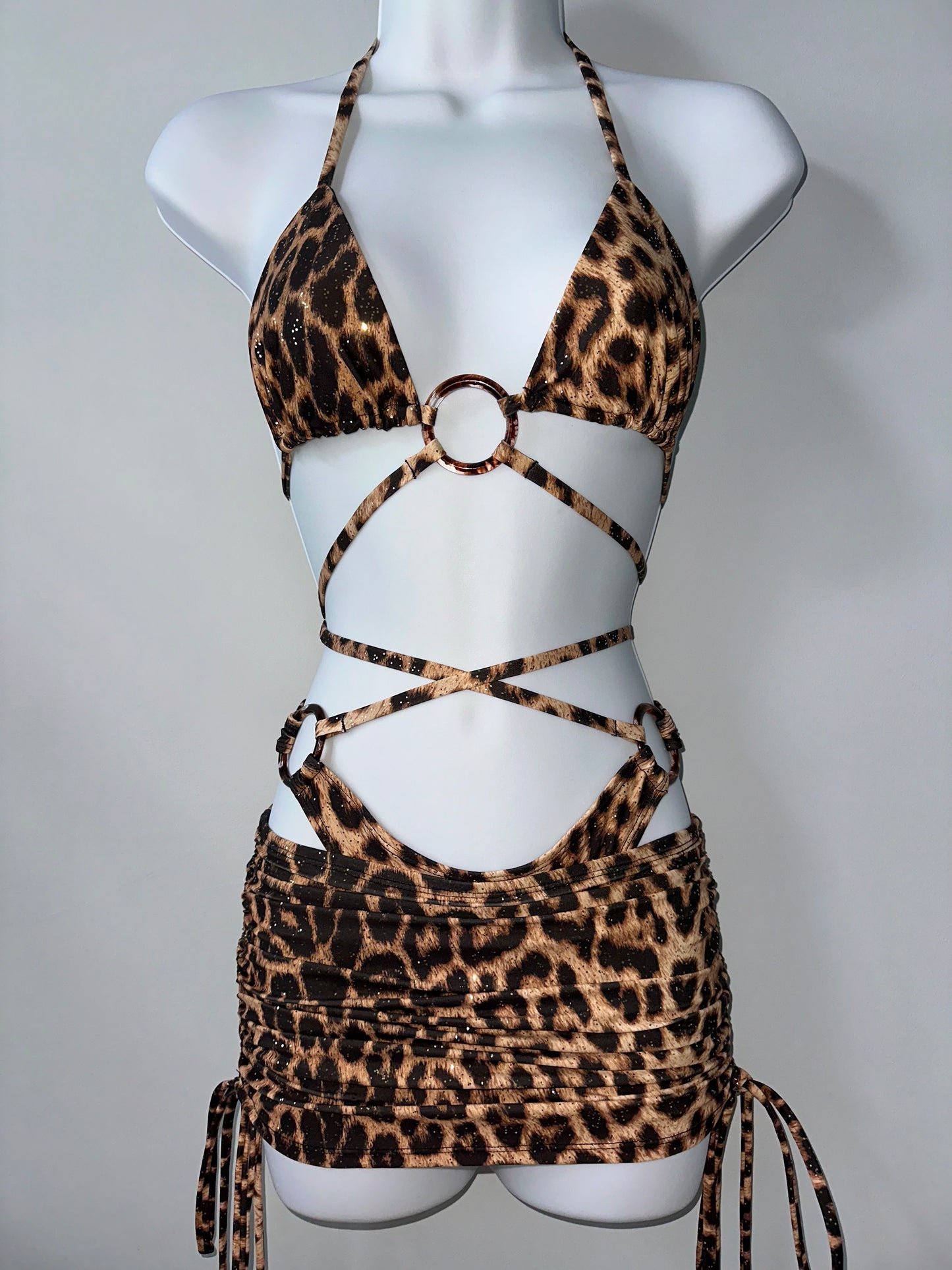 Leopard foil three piece set