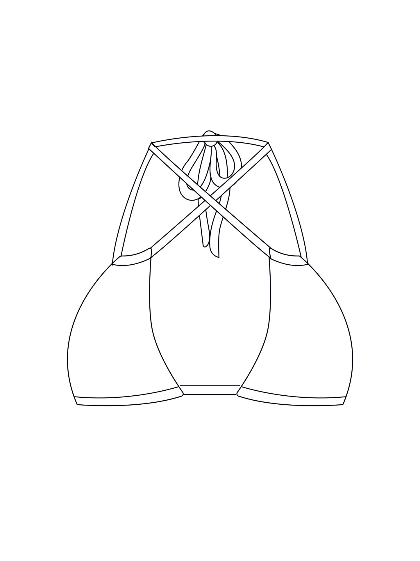 Custom multi-way square bralet