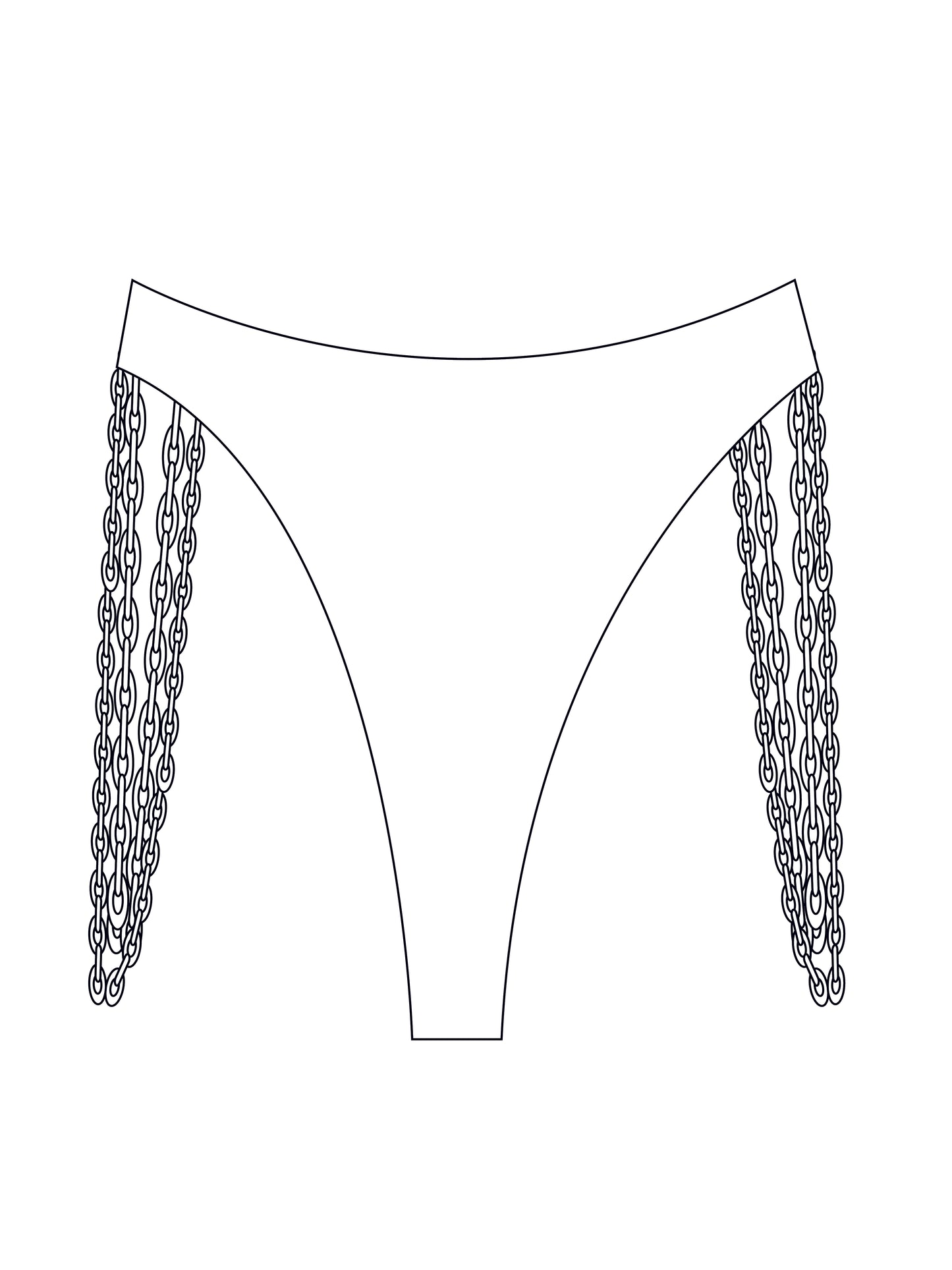 Custom chain bikini bottoms