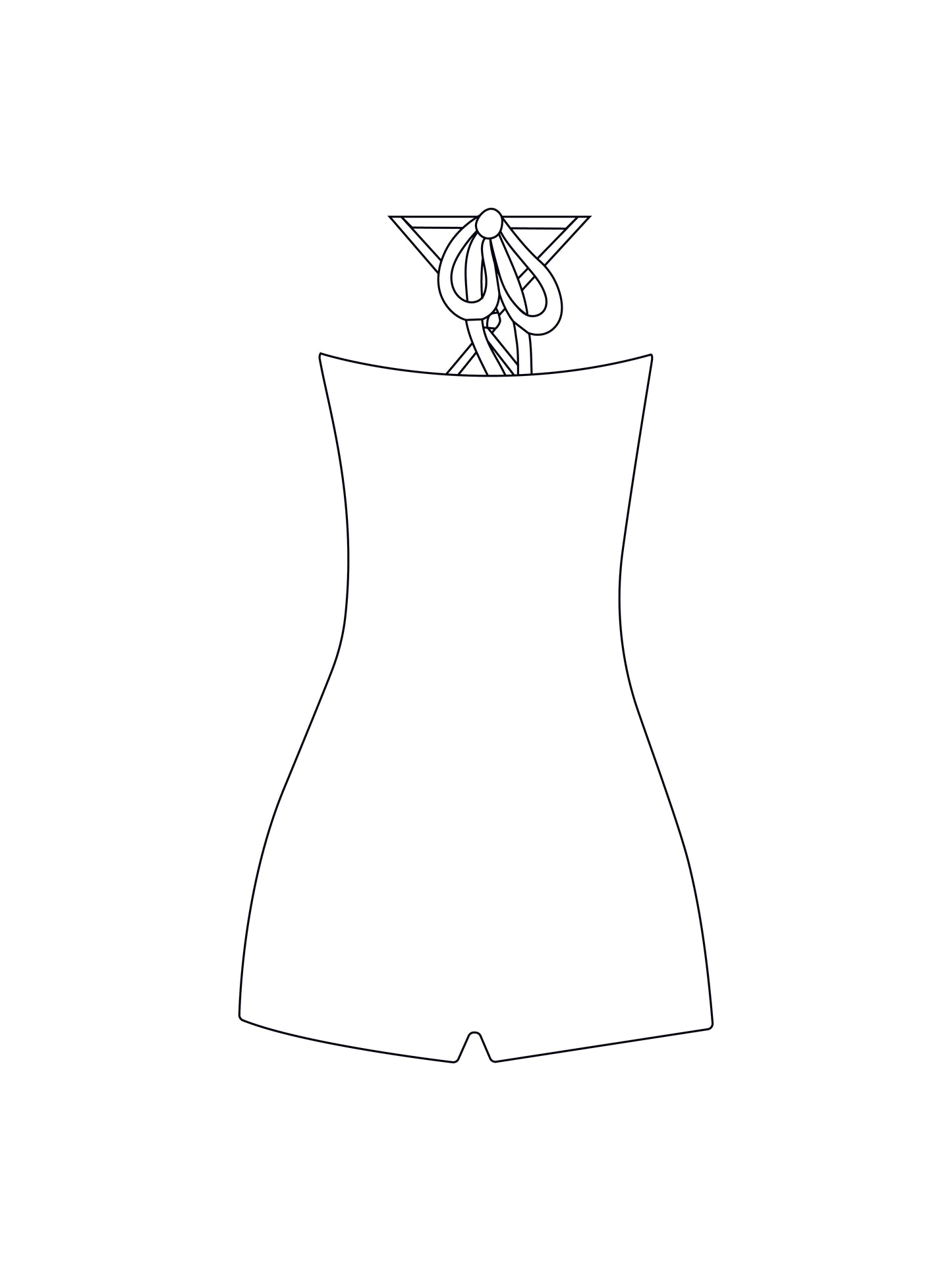 Custom halterneck strappy playsuit