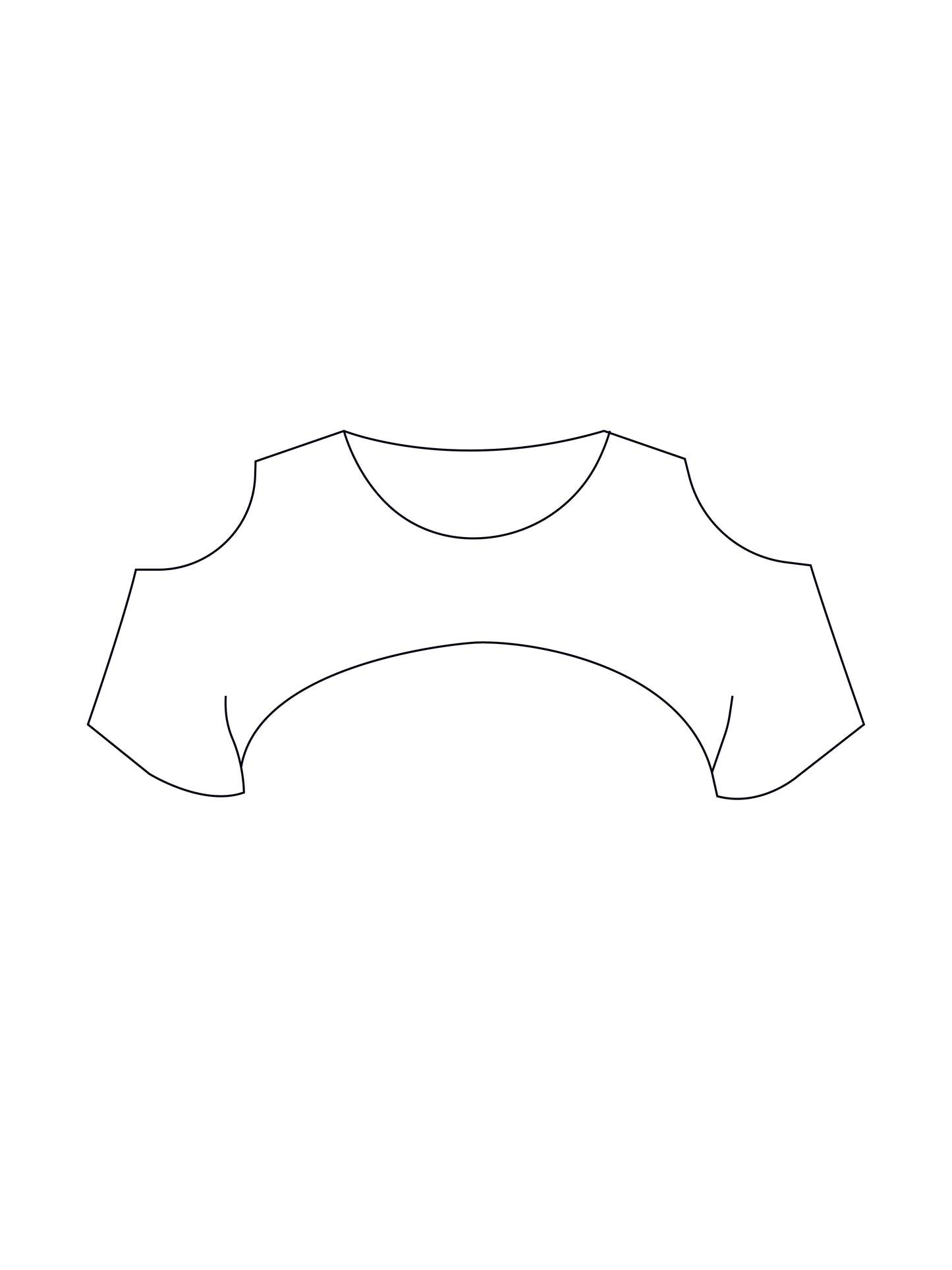 Custom short sleeve cut out shoulder super crop (inc mesh options)